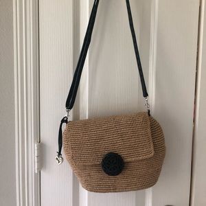 Brighton Madra Rafia Flap Crossbody